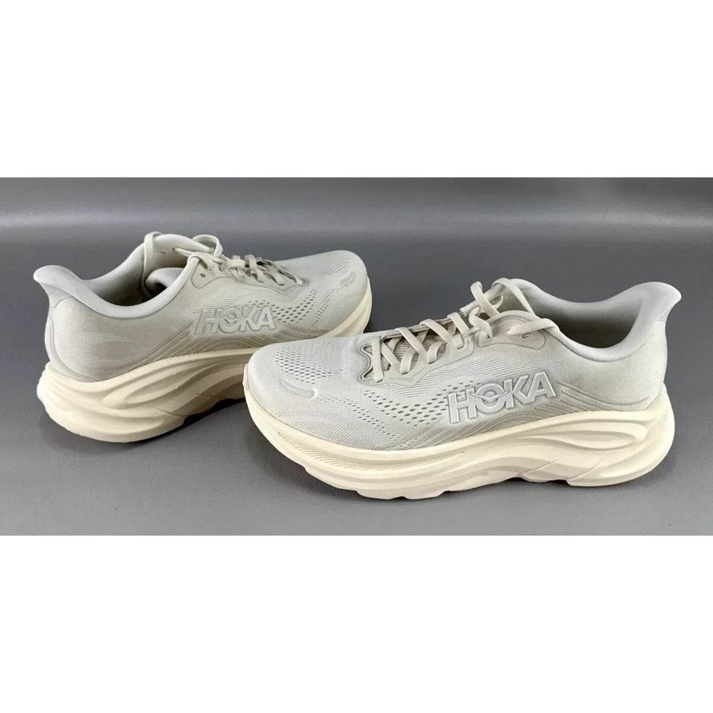 Hoka One One Clifton 11 Womens Oat Milk Athletic Running Sneaker Shoes Size 10 B